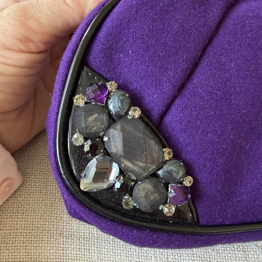 Free People Brand Vintage Retro 50s 60s Look Shoulder Purple Jewels Bag 🌈 - Picture 2 of 8